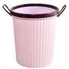 Desktop Waste Basket Office Trash Kitchen Storage Barrel Waste Bin Purple(D0101H50U0A)