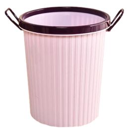 Desktop Waste Basket Office Trash Kitchen Storage Barrel Waste Bin Purple(D0101H50U0A)