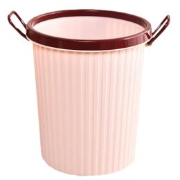 Desktop Waste Basket Office Trash Kitchen Storage Barrel Waste Bin Red(D0101H50U0V)