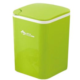 Desktop Waste Basket Office Trash Kitchen Storage Barrel Waste Bin Green(D0101H50UBV)