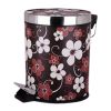 Stylish Home/Kitchen/Office Pedal Wastebasket Trash Can With Lid Foot Trash #09(D0101H55RBW)