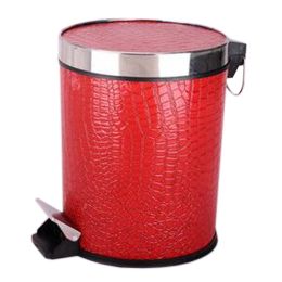 Stylish Home/Kitchen/Office Pedal Wastebasket Trash Can With Lid Foot Trash #07(D0101H55RCG)