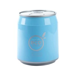 Creative Can Shaped Trash Bin Office Kitchen Home Wastebasket-Blue(D0101H566T7)