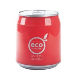 Creative Can Shaped Trash Bin Office Kitchen Home Wastebasket-Red(D0101H566TG)
