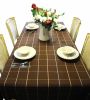 Fashion Classical Style Table Linens Cotton Grid Tablecloth(130x180 CM)-Coffee(D0101H57PT7)