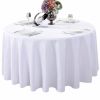 Thicken Solid Colors Table Linens/Tablecloth For Home Or Office(160 CM)-White(D0101H57PWG)