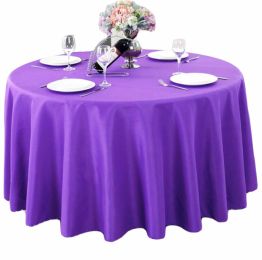 Thicken Solid Colors Table Linens/Tablecloth For Home Or Office(160 CM)-Purple(D0101H57PWU)