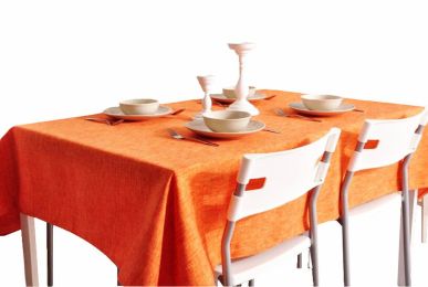 Classical Thicken Tablecloth Solid Colors Table Cover(100x140 CM)-Orange(D0101H57PYV)