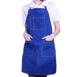 Kitchen Aprons Chefs Cook Apron Halt Top Stain-resistant Cooking Apron Blue(D0101H5CDBV)