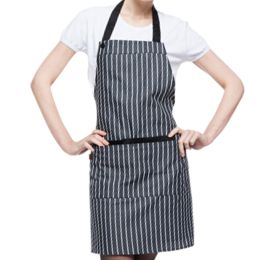 Stylish Kitchen Aprons Jeans Cooking Apron Halt Top Chefs Cook Apron Black/White(D0101H5CDC7)