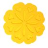 4PCS Yellow Anti-slip Pot Holder Hot Pad Silicone Trivet Mat Cup Mat Coaster(D0101H5CDDW)