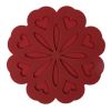 4PCS Anti-slip Silicone Trivet Mat Pot Holder Hot Pad Cup Mat Coaster, Wine(D0101H5CDM7)