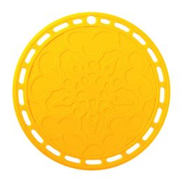 Anti-slip Pot Holder Silicone Trivet Mat Hot Pad Coaster Cup Mat - Yellow(D0101H5CDWV)