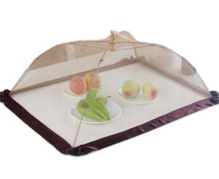 Kitchen Supplies Lace Rectangle Cover Foldable Food Cover/Tent Purple Fringing(D0101H5CHZY)