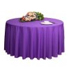 Simple Style Tablecloth 79-Inch Round Polyester Tablecloth, Purple(D0101H5J5K7)