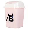Desktop Waste Basket Office Kitchen Storage Barrel Waste Bin Pink(D0101H5JHGA)