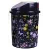 Desktop Waste Basket Office Kitchen Storage Barrel Waste Bin Black(D0101H5JHGW)