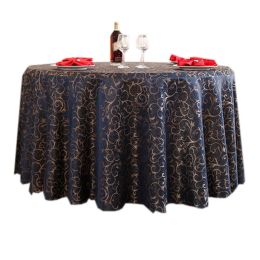 Elgant Tablecloth 94 Inch Circular Tablecloth With Chain Link Fence, Dark Navy(D0101H5JHQY)