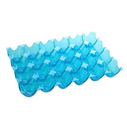 2PCS Kitchen Plastic Egg Storage Boxes Eggs Holder Eggs Trays 24 Grid Blue(D0101H5JSFY)