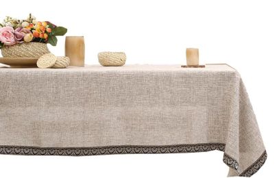 Cotton-ramie Fabric 55 by 71 inch Tablecloths Solid Color(D0101H5KT1G)