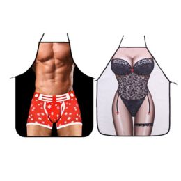 The New Muscular,Lace Lovers Kitchen Aprons   Couple Apron(D0101H5VF0U)