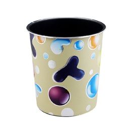 Colorful Wastebasket Round 8L Trash Can/Bins for Home/Kitchen/Office, A(D0101H71VEU)
