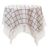 European Style Fabrics Grids Lace Tablecloth, Table Cover 85x85cm(D0101H7VSNG)