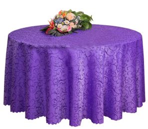 Weddings Banquets Hotels Tabletop Accessories Round Tablecloths 220x220CM (Purple)(D0101HEIE9A)