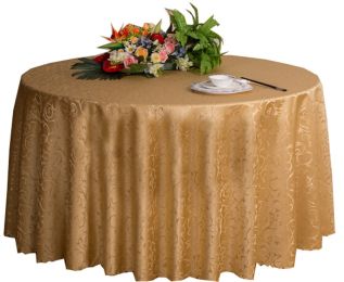 Weddings Banquets Hotels Tabletop Accessories Round Tablecloths 220x220CM (Light Golden)(D0101HEIEAV)