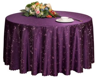 Hotels Weddings Banquets Tabletop Accessories Round Tablecloths Table Cover Purple (200x200 CM)(D0101HEIEI7)