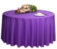 Weddings Banquets Hotels Tabletop Accessories Round Tablecloths 200x200CM (Purple)(D0101HEIEQV)