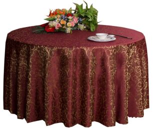 Weddings Banquets Hotels Tabletop Accessories Round Tablecloths 220x220CM (Wine-red)(D0101HEIES7)