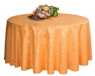Weddings Banquets Hotels Tabletop Accessories Round Tablecloths 220x220CM (Golden)(D0101HEIESU)