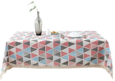 Linen Tablecloth Decorative Square Rectangular Table Cloth Cover-130x180cm(D0101HEIHKA)