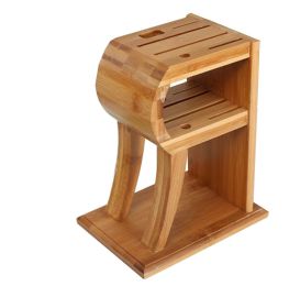 Creative Bamboo Knife Blocks Knife Rack/Holder/Storage for Kitchen R Shape(D0101HES9VV)