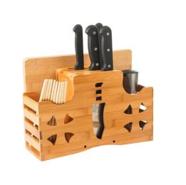 Multifunctional Bamboo Knife Blocks Knife Holder /Rack/Storage for Kitchen(D0101HES9VW)