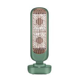New Double-leaf Tower Fan Office Desktop Small Fan Spot Cross-border Vertical Portable Rechargeable Usb Electric Fan(D0101HHELAX)
