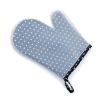 Set of 2 Transparent Oven Mitts Clear Polka DOT Silicone Cotton Lining Heat Resistant Waterproof Washable Kitchen Oven Gloves for BBQ Grilling Baking(