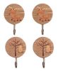 4 Pcs Wooden Hooks Strong Adhesive Kitchen Bathroom Wall Door Hooks, Deer/Rabbit(D0101HR3D0Y)