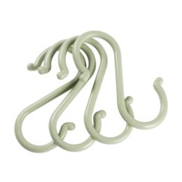 Set of 28 S Shaped Hanging Hooks Hangers for Kitchen, Bathroom Bedroom - Green(D0101HR3T7V)