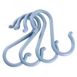 Set of 28 S Shaped Hanging Hooks Hangers for Kitchen, Bathroom Bedroom - Blue(D0101HR3T7W)