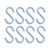 Set of 56 S Shaped Hanging Hooks Hangers for Kitchen, Bathroom - Blue(D0101HR3TXU)