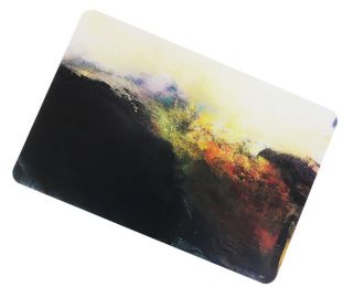 4 Pieces Waterproof Oil-resistant Placemats Dark Color Abstract Painting(D0101HR40QU)