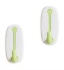 2-Pack Strong Adhesive Wall Hooks Kitchen Bedroom Creative Hooks Rectangle Green(D0101HR497V)