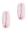 2-Pack Strong Adhesive Wall Hooks Kitchen Bedroom Creative Hooks Rectangle White(D0101HR497W)