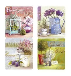 20 Pcs Strong Wall Hooks Kitchen Bathroom Seamless Sticky Hooks, Artistic Garden(D0101HR49A7)