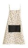 Halter-neck Style Apron With Pocket Kitchen Antifouling Overalls, Black Triangle(D0101HRFN47)