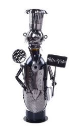 Wine Holder Stainless Steel Wine Rack Modern Metal Wine Rack Head Chef(D0101HRMY5W)