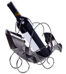 Wine Holder Stainless Steel Wine Rack Modern Metal Wine Rack Fish A(D0101HRMYAW)