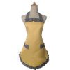 Cute Women's Apron Vintage Cooking Retro Apron Chef Kitchen Apron, Yellow(D0101HRX03U)